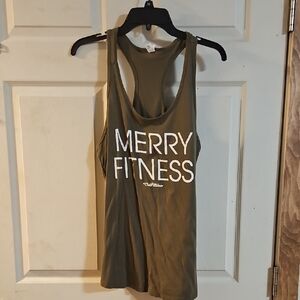 #CLUBFITWEAR MERRY FITMAS TANK: GREEN: GREAT CONDITION: SZ XXL
